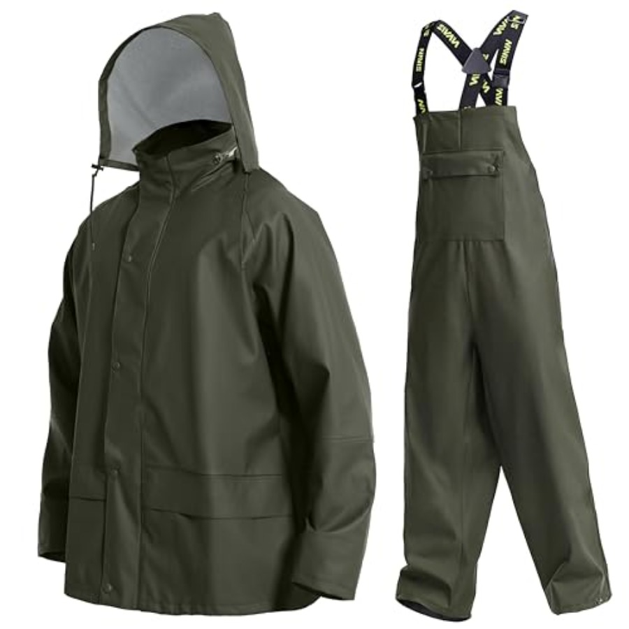 Fishing Jacket Waterproof - Mens PRO Workwear 3-Piece Waterproof PU