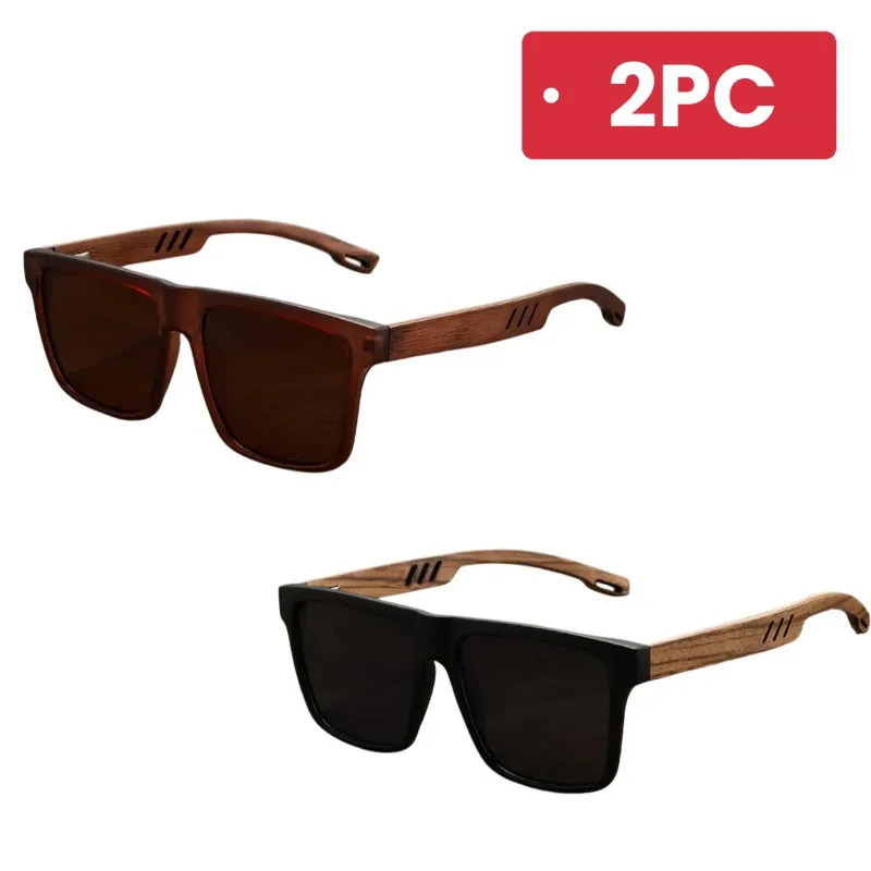 Fishing Sunglasses Polarized - Natural Wood Temple Polarized Sunglasses Men