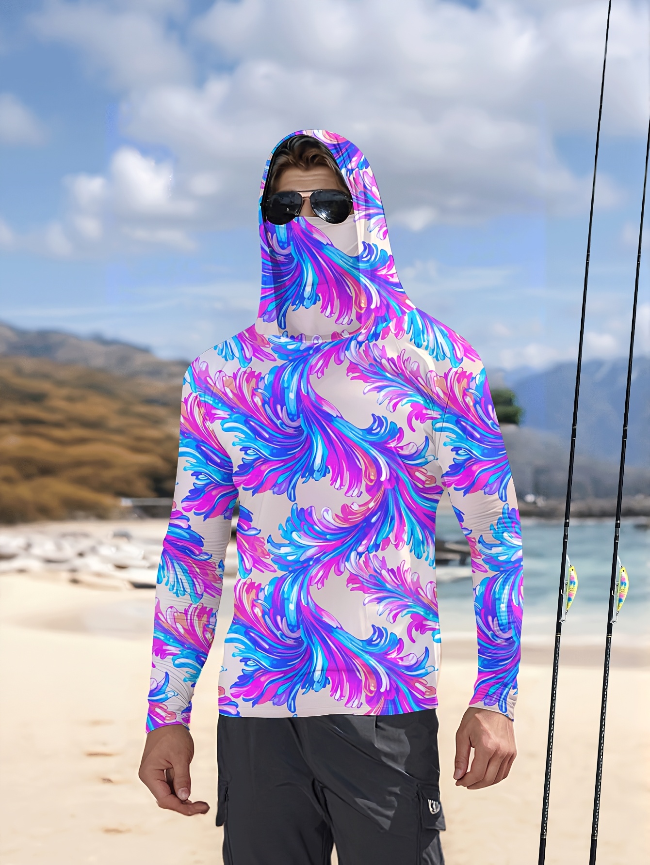 Fishing Shirt Uv Protection - Men Hood Fishing Shirt long sleeve