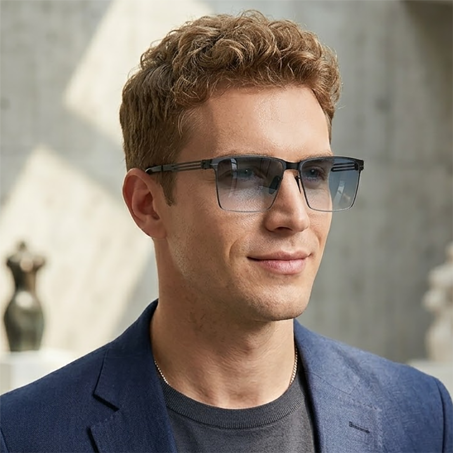 Fishing Sunglasses Polarized - Men Photochromic Polarized Sunglasses Classic Square