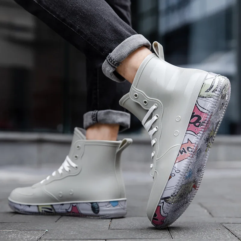 Men Rain Boots Fashion Trendy  – обзор и цена Fishing Boots