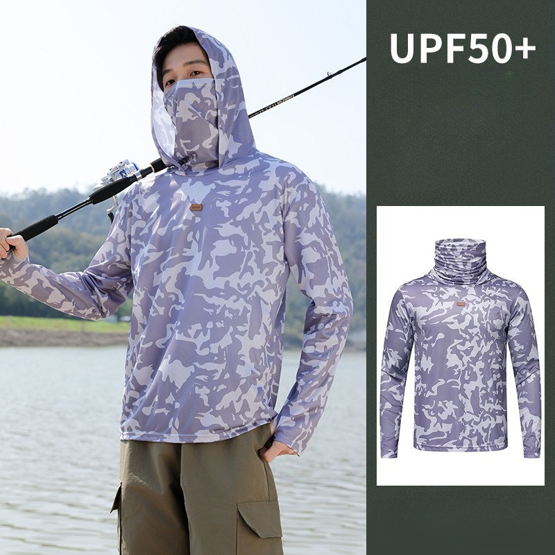 Fishing Shirt Hooded Men Sunsc – обзор и цена Fishing Mask Sun Protection