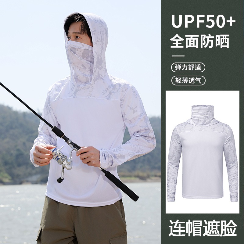 Fishing Shirt Hooded Men Sunsc – обзор и цена Fishing Mask Sun Protection