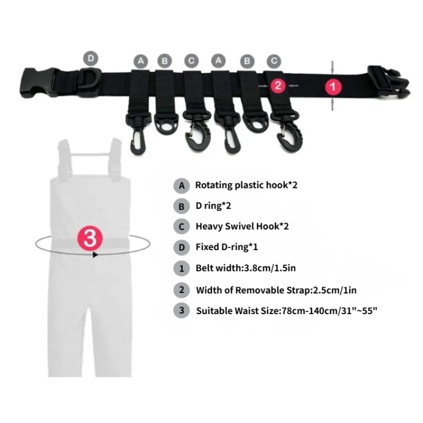 1Pcs Adjustable Wading Belts F – обзор и цена Fishing Belt