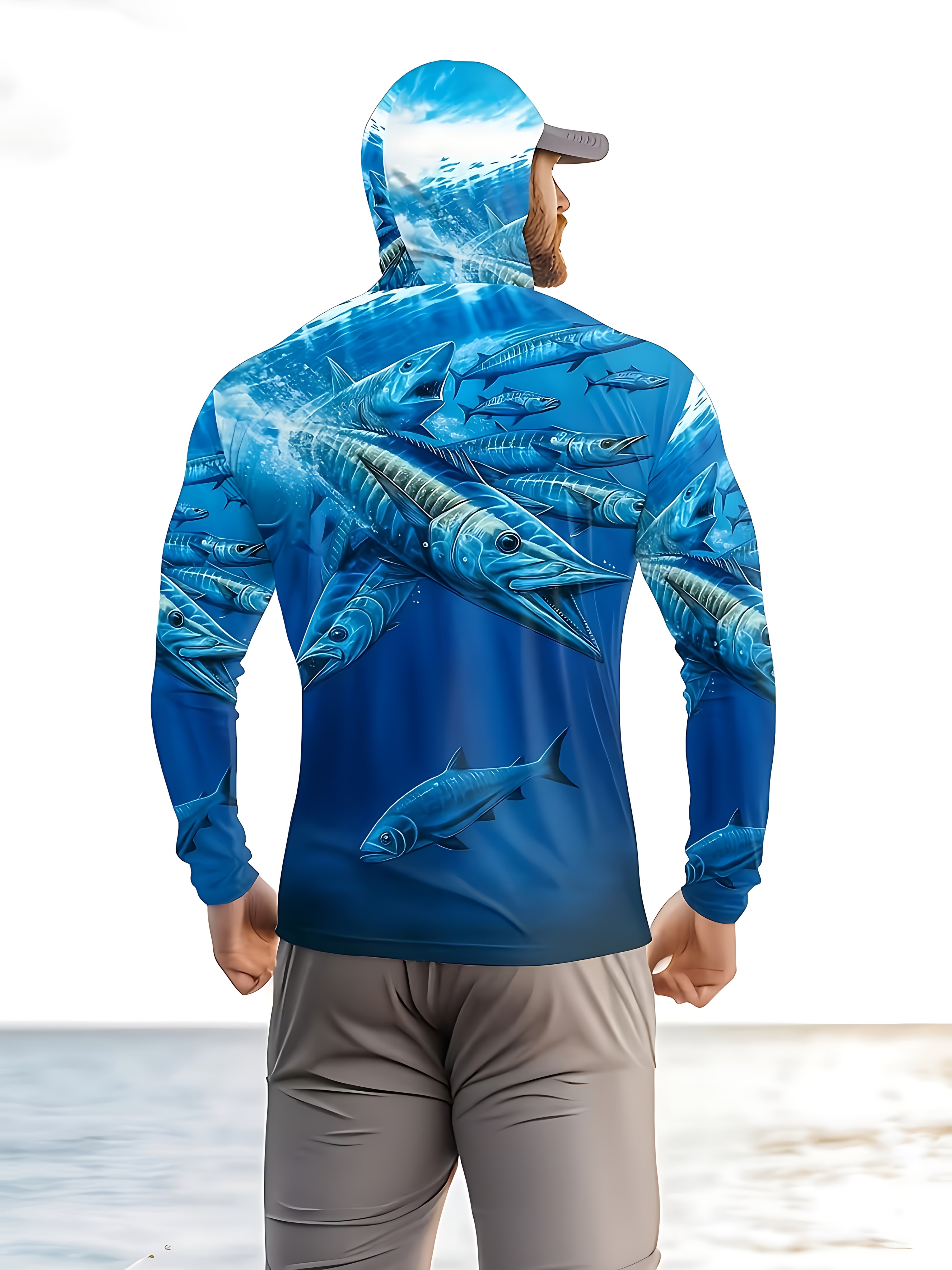 Fishing Shirt Hooded Men Fishi – обзор и цена Fishing Mask Sun Protection