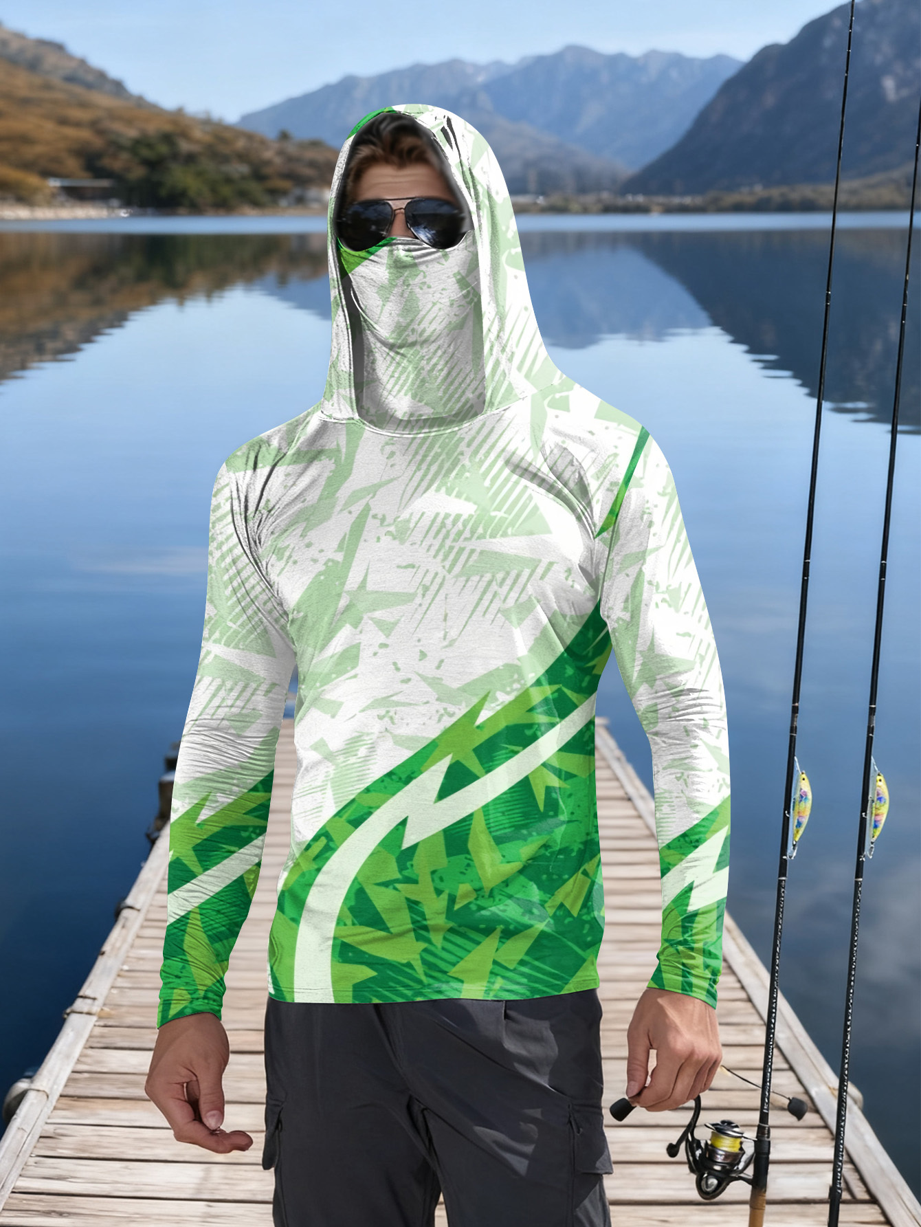 Men's Fishing Hooded Long-Slee – обзор и цена Fishing Shirt Uv Protection