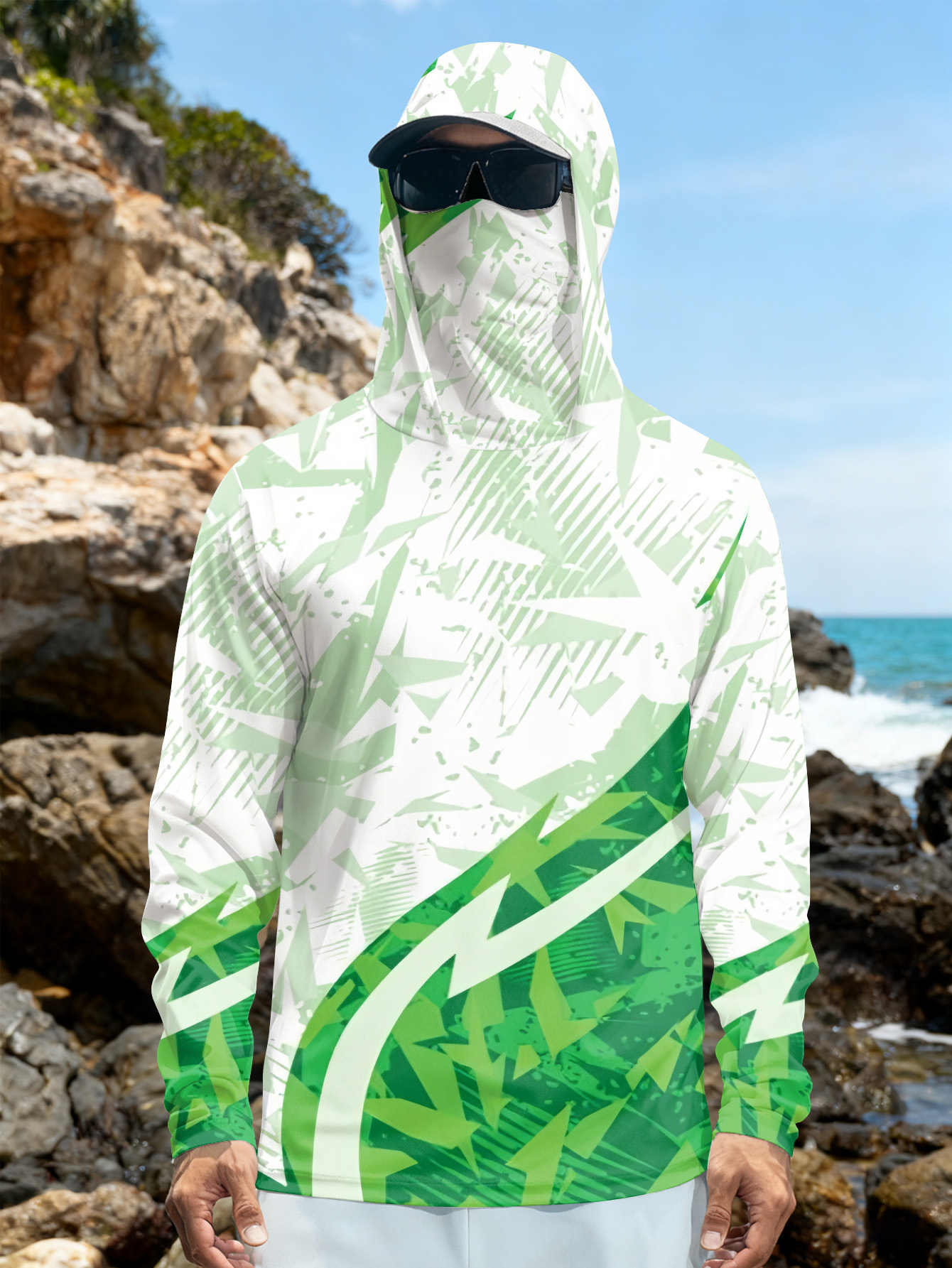 Men's Fishing Hooded Long-Slee – обзор и цена Fishing Shirt Uv Protection
