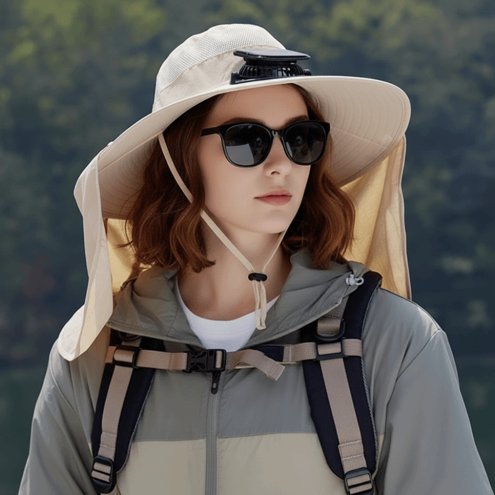 New UPF50+ Solar Fan Hat with  – обзор и цена Fishing Hat