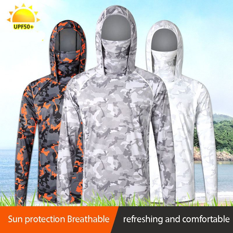Camouflage Fishing T-shirt wit – обзор и цена Fishing Shirt Uv Protection