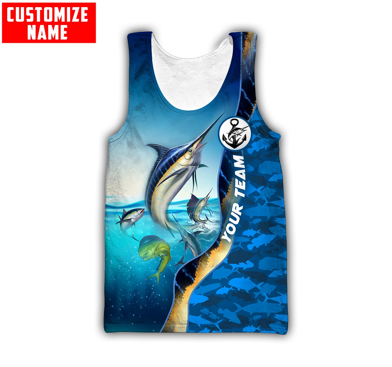 Custom name Mahi mahi fishing  – обзор и цена Fishing Vest