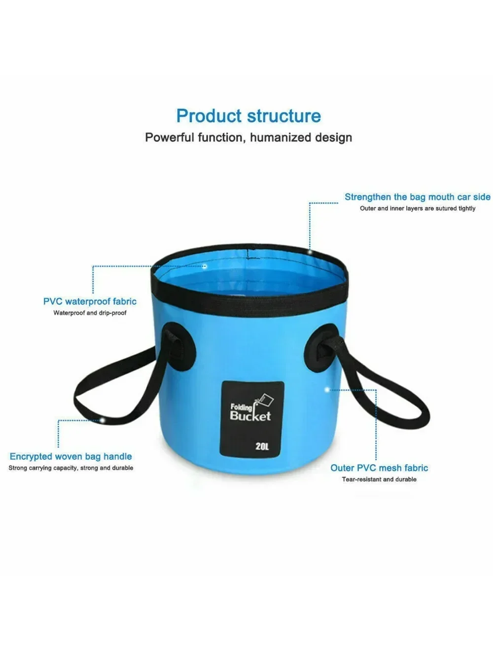 12L/20L Fishing Bucket Folding – обзор и цена Fishing Bag Waterproof